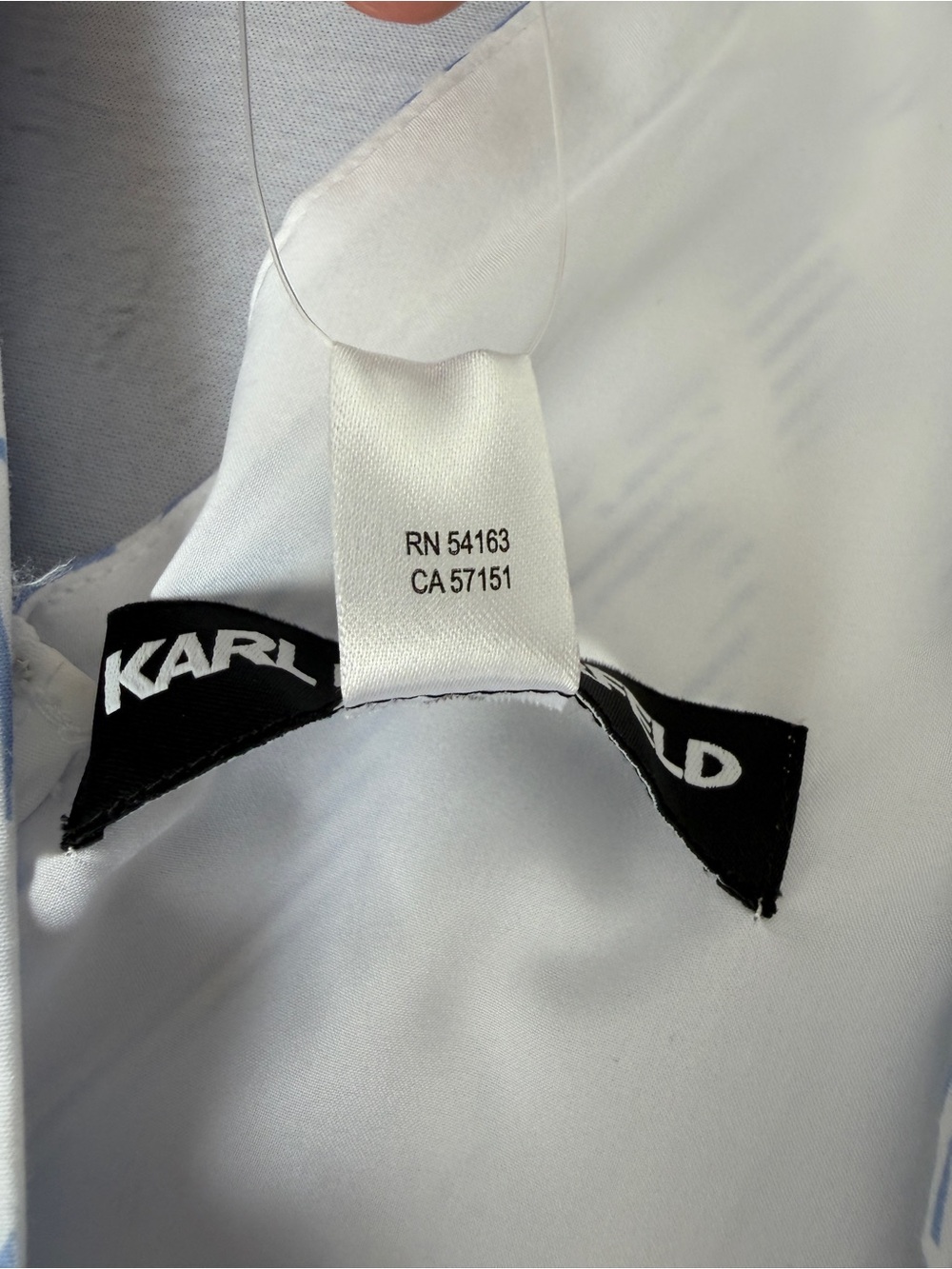 Karl Lagerfeld Paris Blue White Floral Fit & Flare Bow Cottagecore Dress Sz 8 - Picture 11 of 11